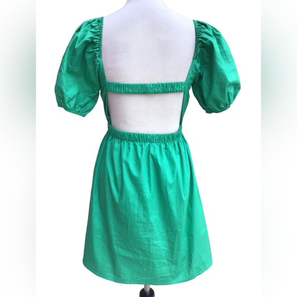 Le Lis Collection Green Puff Sleeve Mini Dress Size Small NWT - Picture 3 of 7